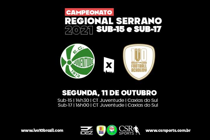 i10 Brazil / Juventus enfrenta Juventude na última rodada da 1ª fase do Regional Serrano Sub-15 e Sub-17 2021