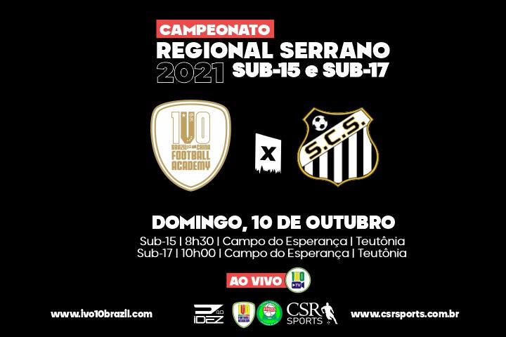 Sub-15 e Sub-17 da i10 Brazil enfrentam Santos de Caxias do Sul pelo Regional Serrano 2021