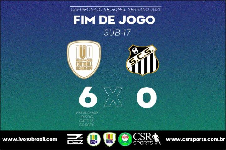 Vini Alemão e Kássio, da CSR Sports, marcam na goleada do Sub-17 da i10 Brazil sobre Santos